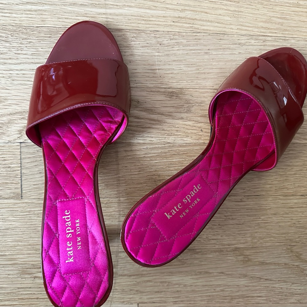 Kate Spade Women's Maroon Slide Sandals